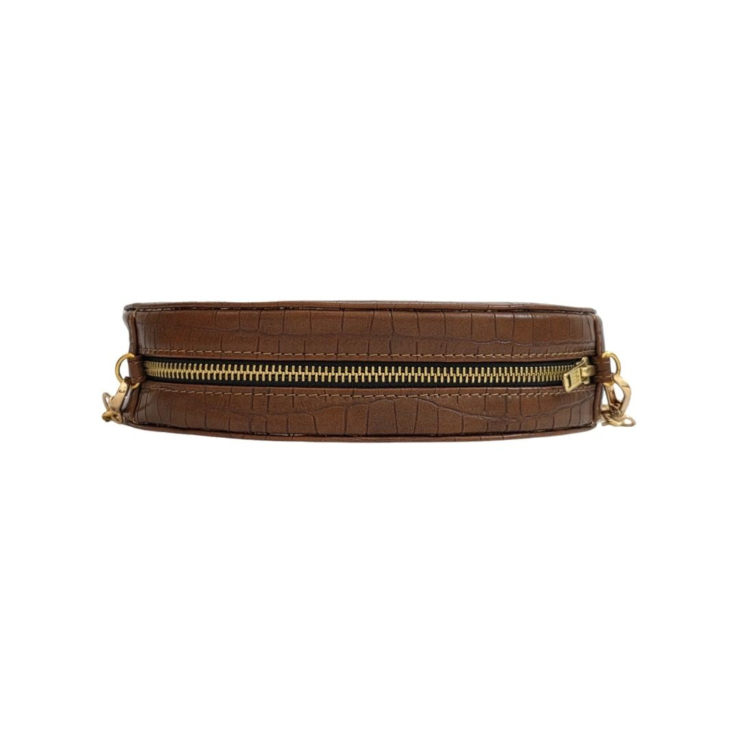 D-Shaped Sling Bag - Mocha