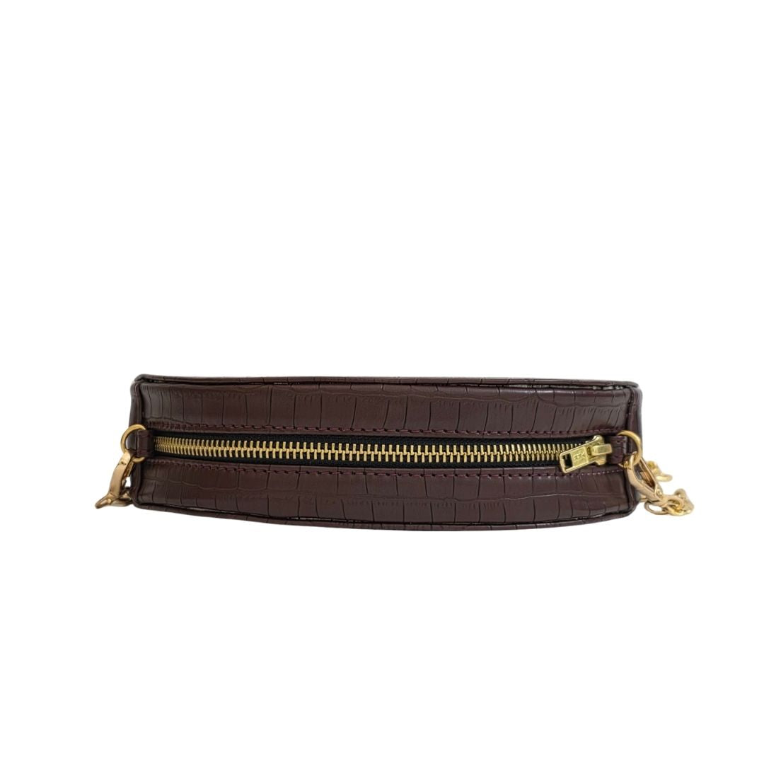 D-Shaped Sling Bag - Merlot