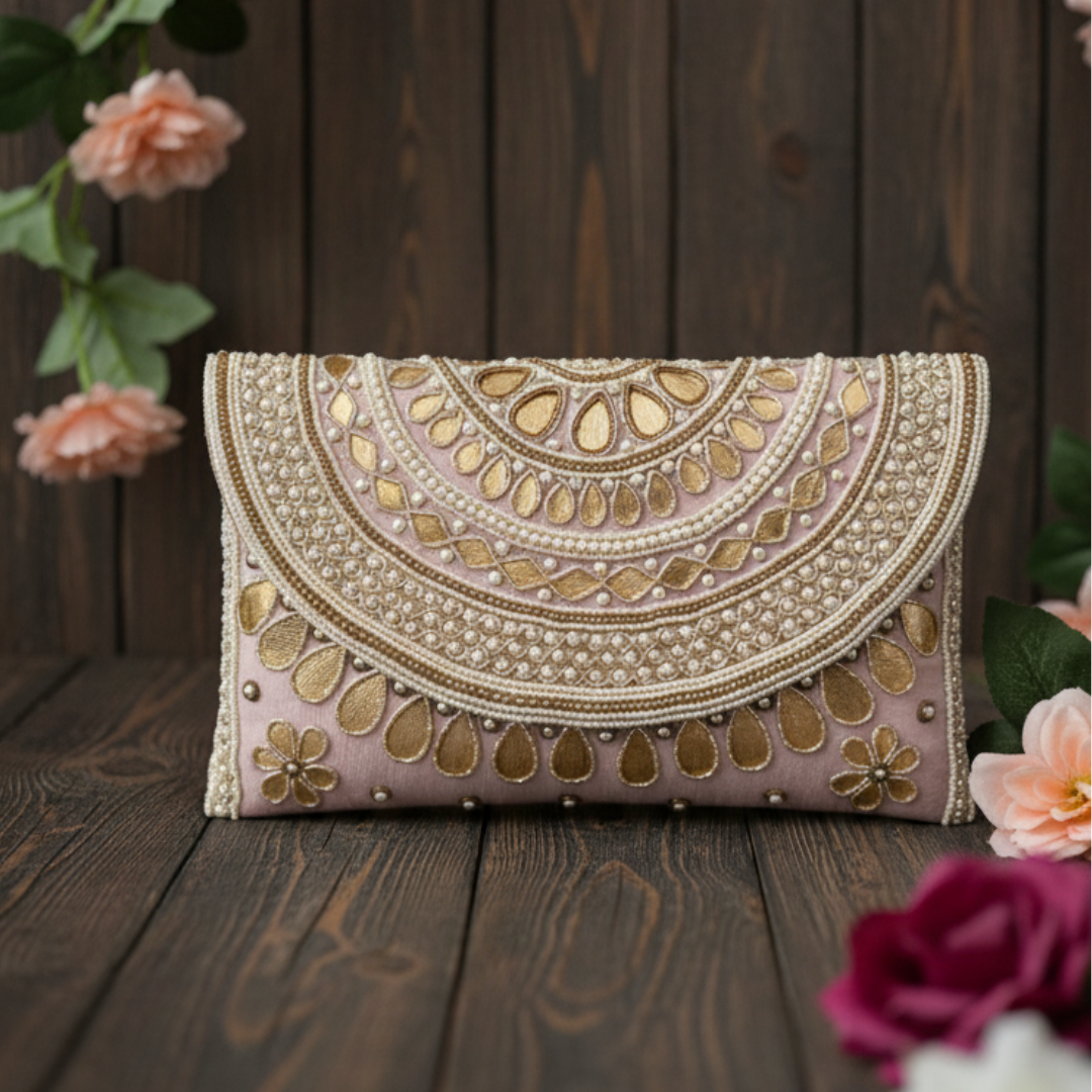 Meher Clutch Bag - Blush Pink