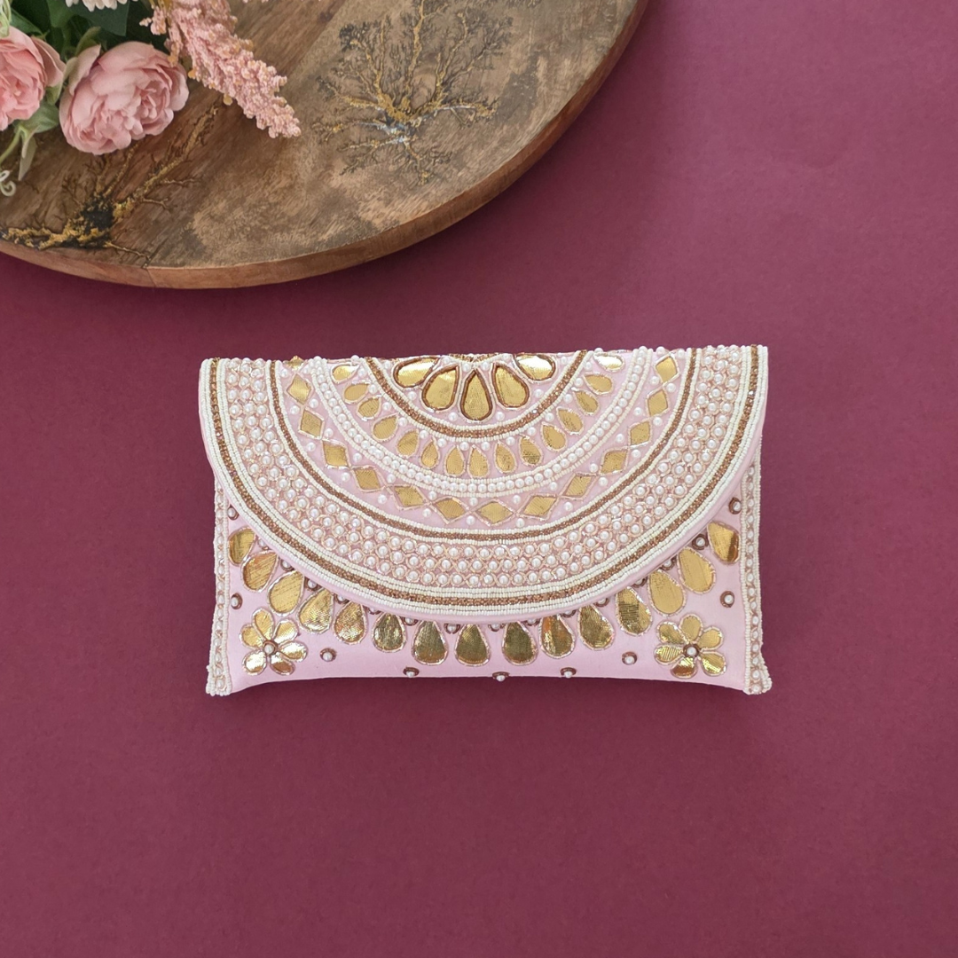 Meher Clutch Bag - Blush Pink