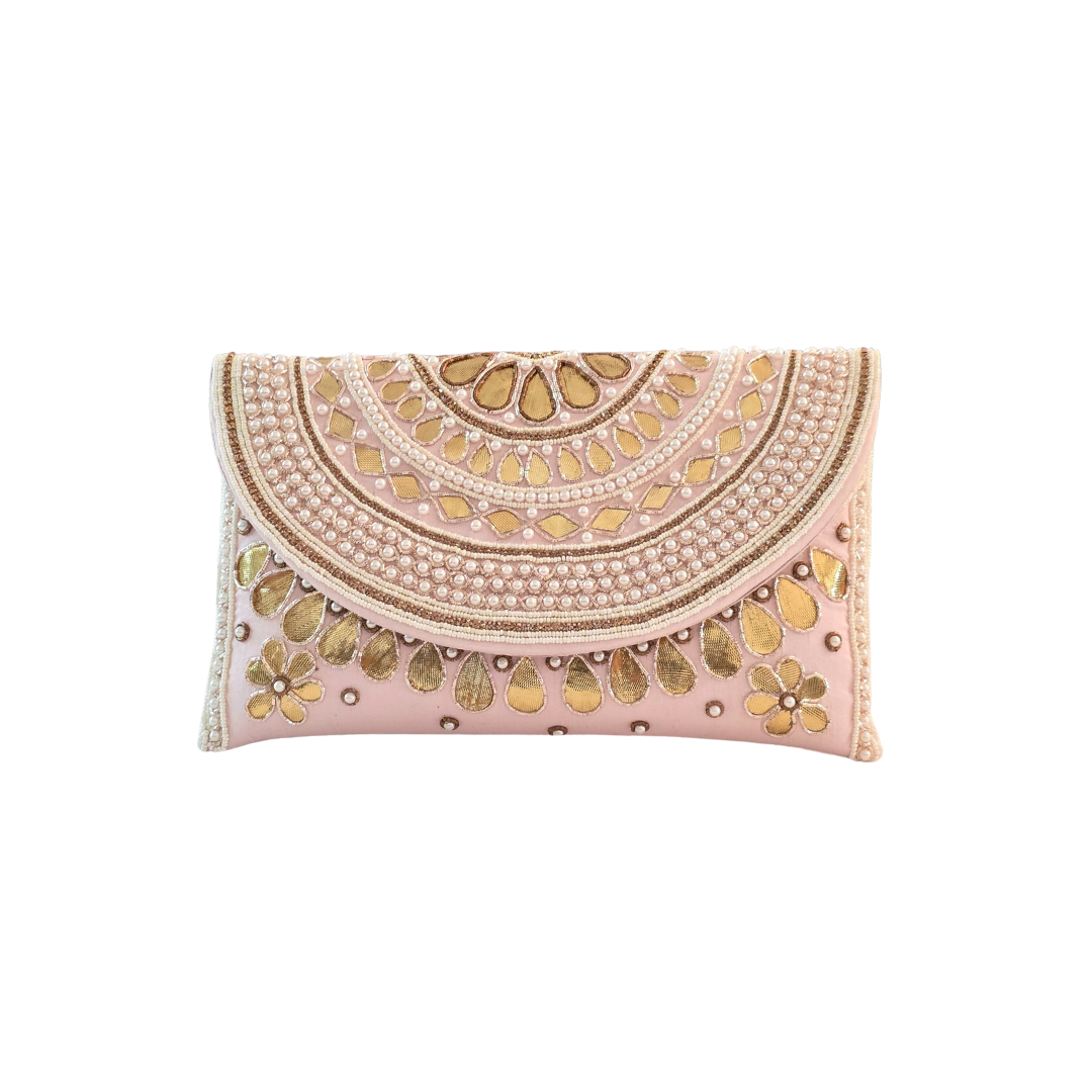 Meher Clutch Bag - Blush Pink