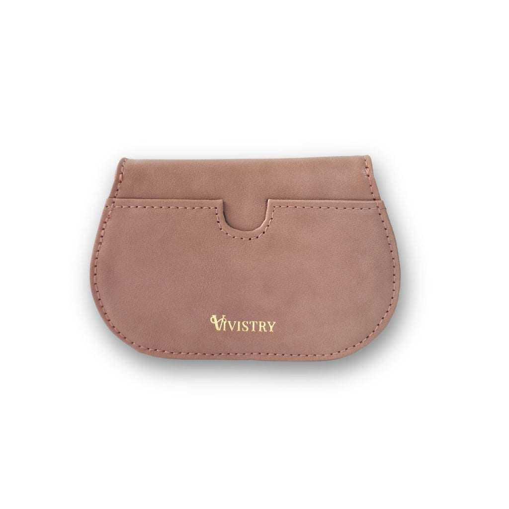 Mini Curvy Flap Wallet – Blush