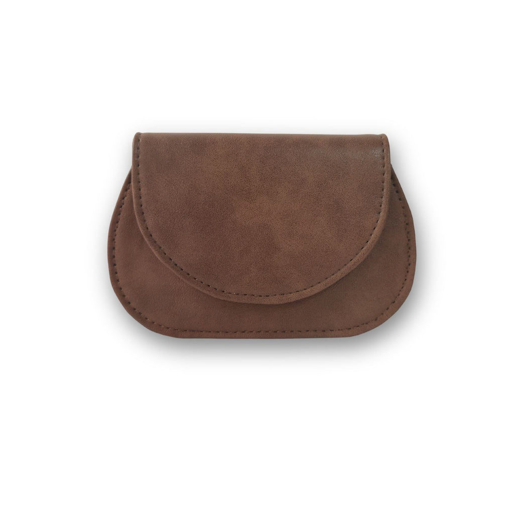 Mini Curvy Flap Wallet – Cocoa