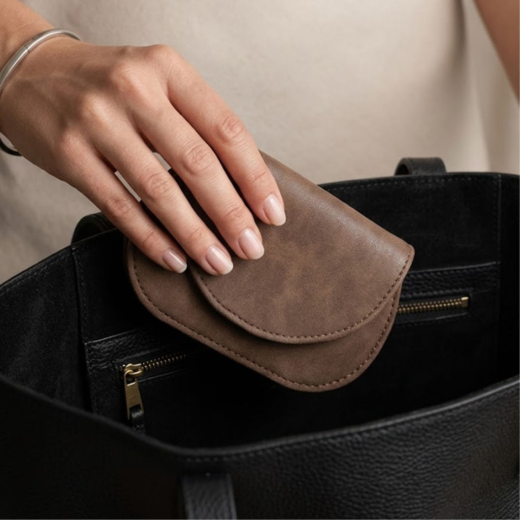 Mini Curvy Flap Wallet – Cocoa