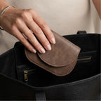 Mini Curvy Flap Wallet – Cocoa