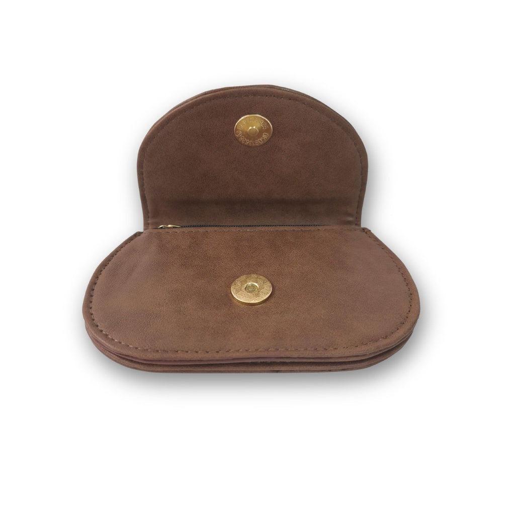 Mini Curvy Flap Wallet – Cocoa