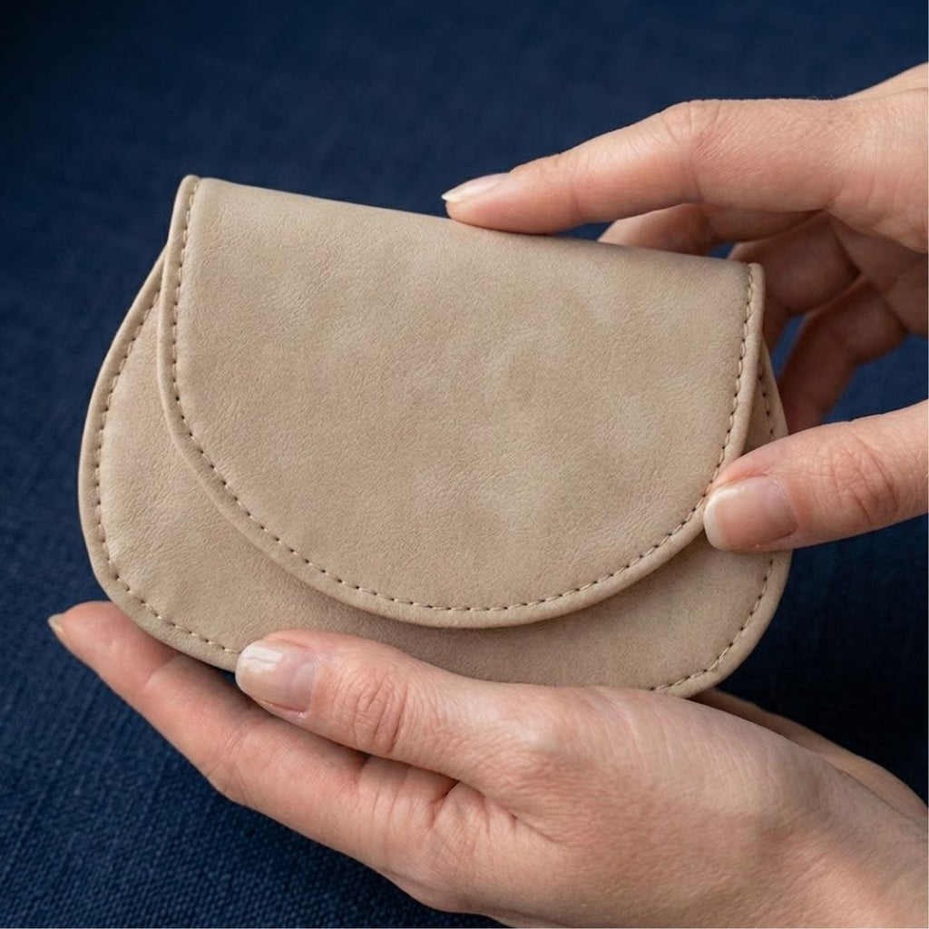 Mini Curvy Flap Wallet – Dune