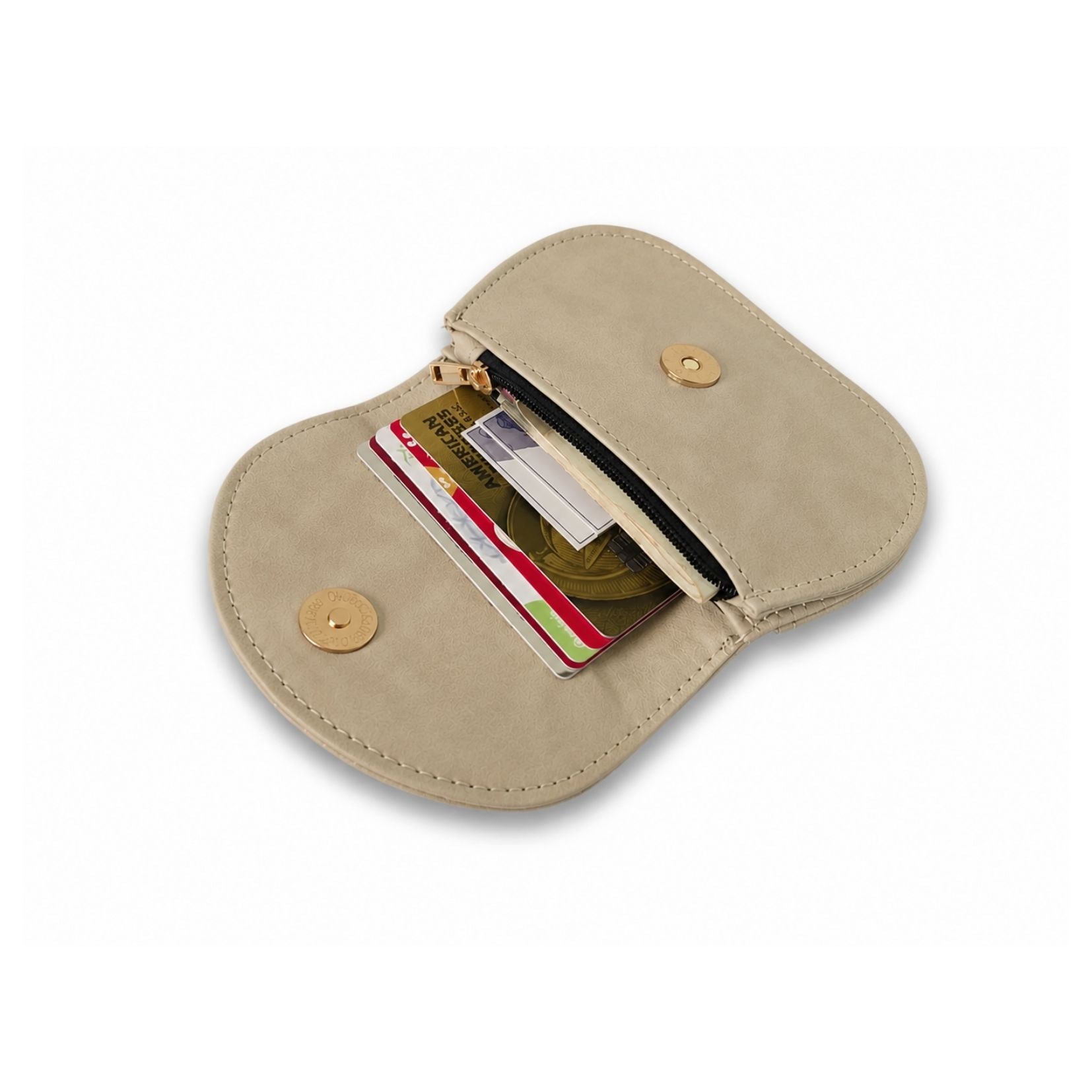 Mini Curvy Flap Wallet – Dune