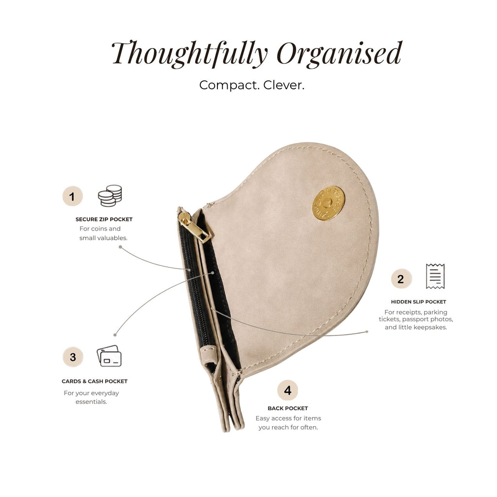Mini Curvy Flap Wallet – Dune