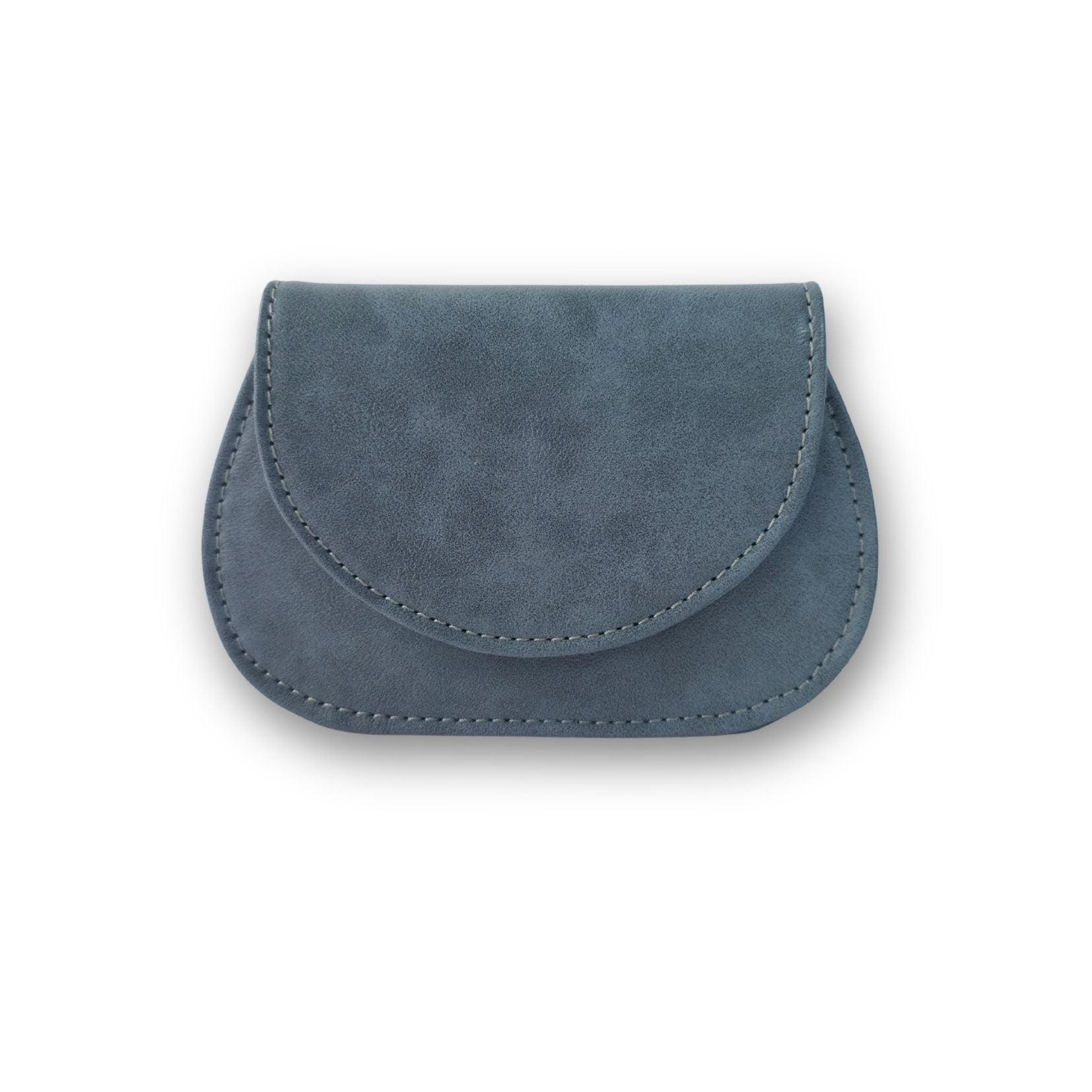 Mini Curvy Flap Wallet – Slate Blue