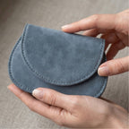 Mini Curvy Flap Wallet – Slate Blue