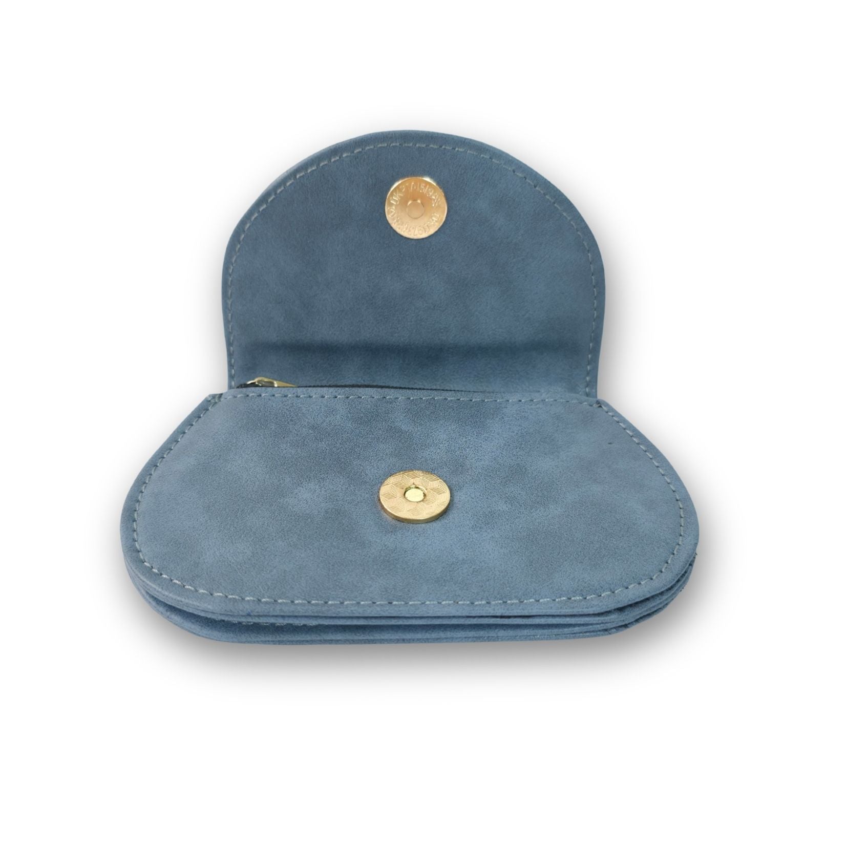 Mini Curvy Flap Wallet – Slate Blue
