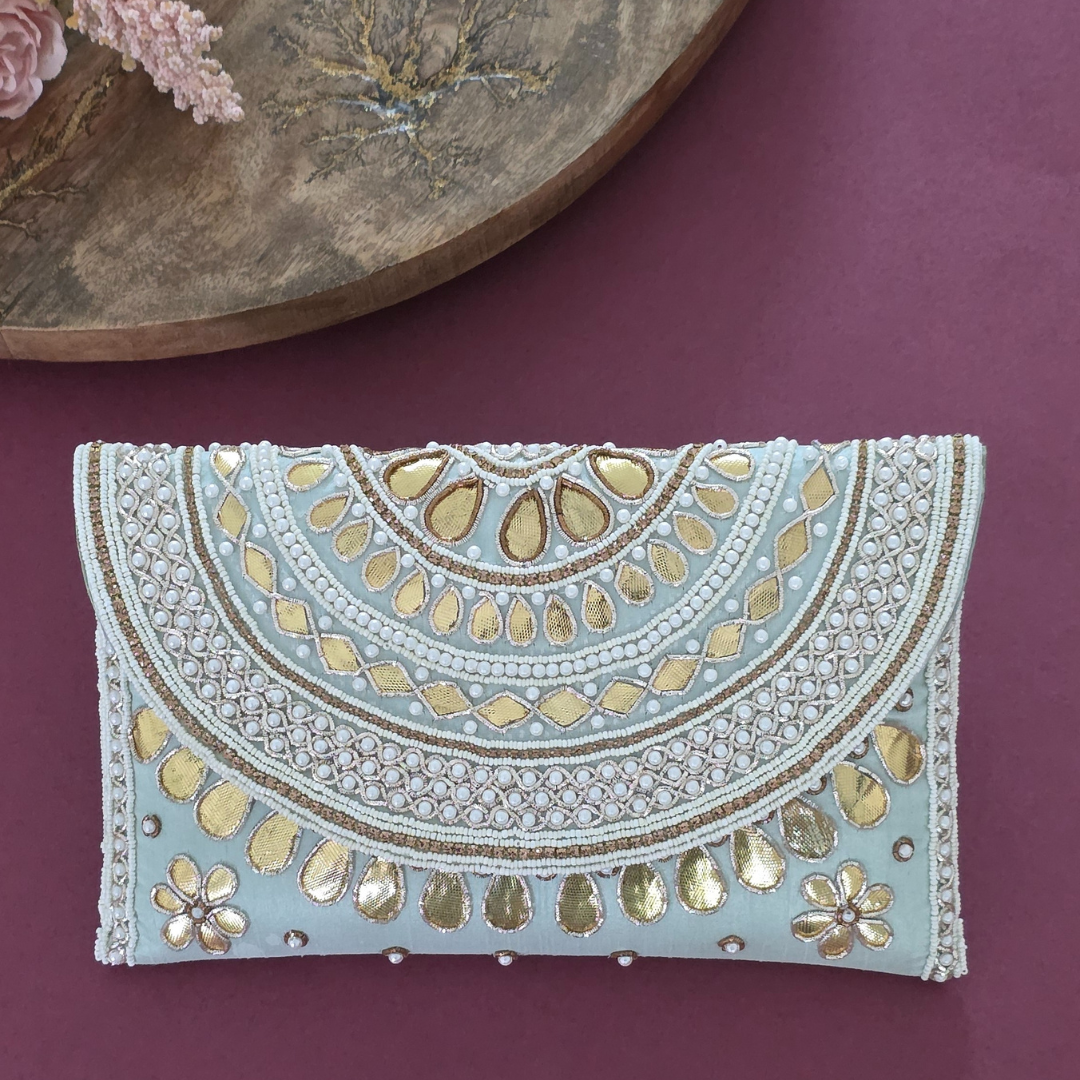 Meher Clutch Bag - Mint Green