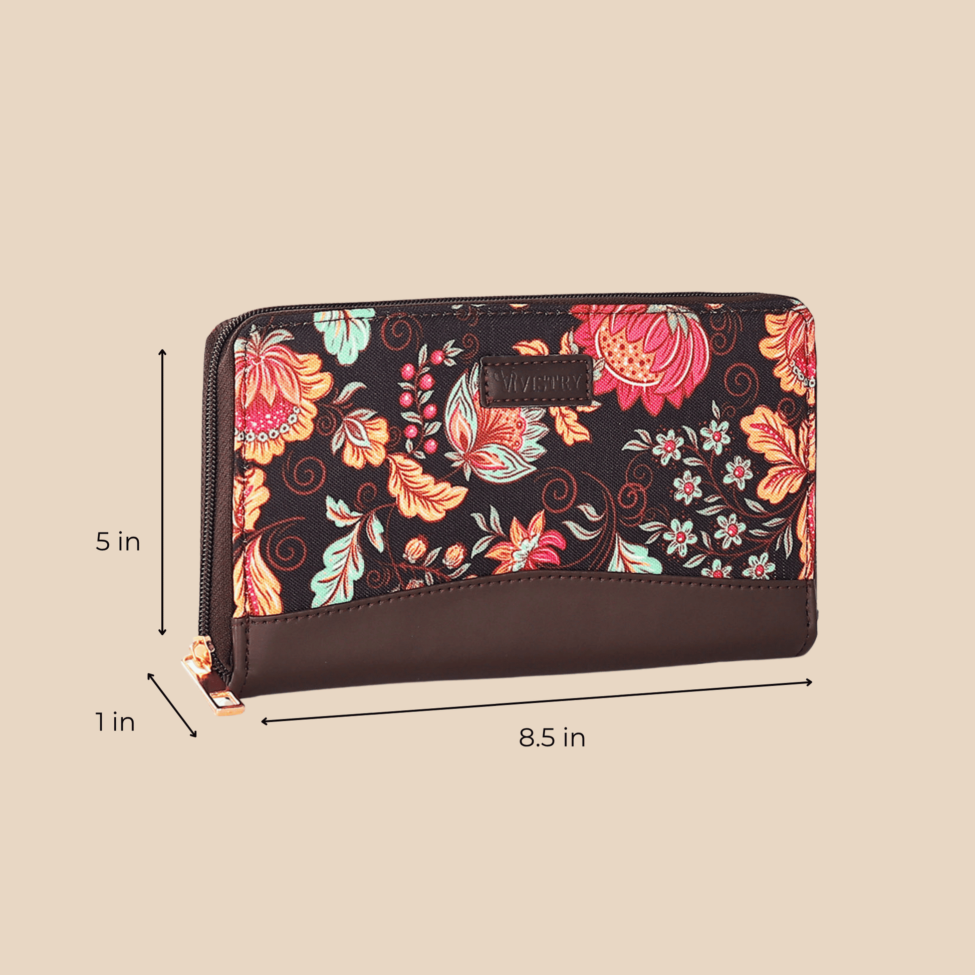 Noir Botanica Classic Zipper Wallet - Vivistry