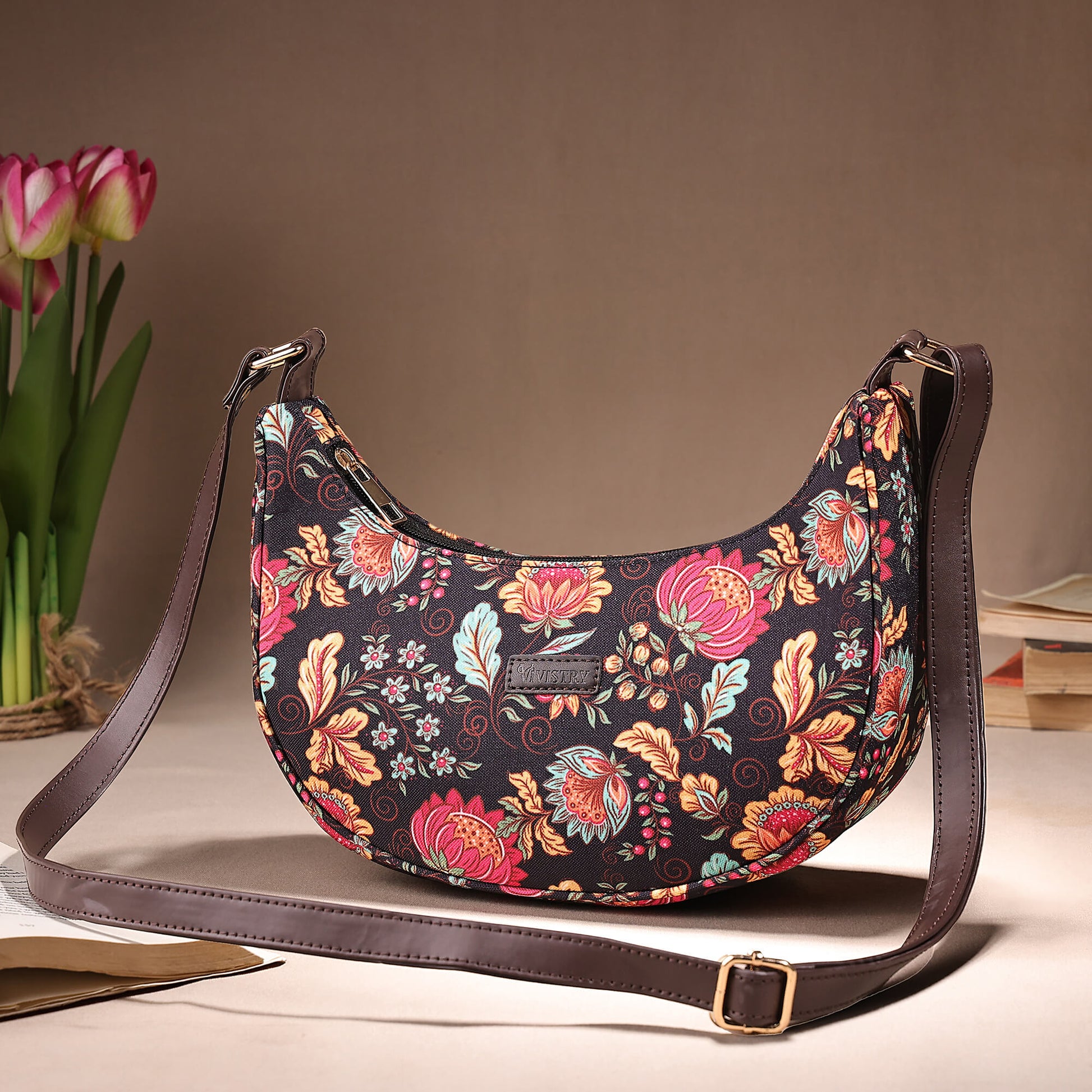 Noir Botanica Luna Sling Bag - Vivistry