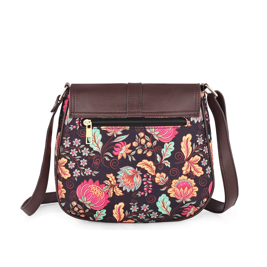 Noir Botanica Saddle Sling Bag - Vivistry