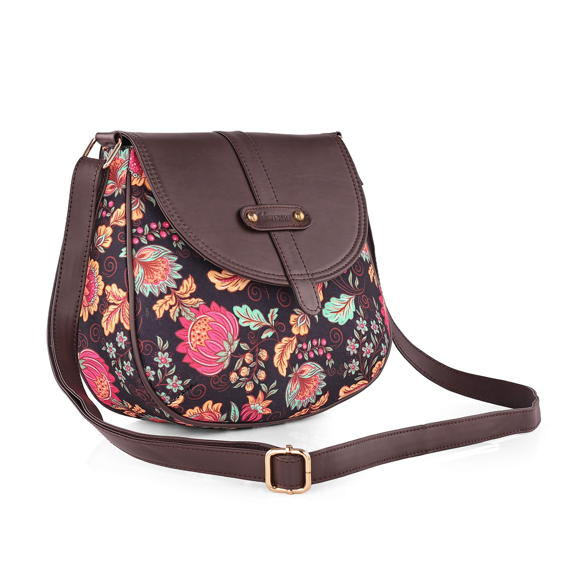 Noir Botanica Saddle Sling Bag - Vivistry