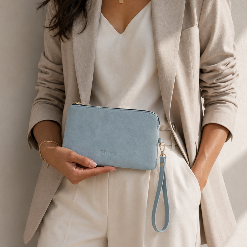 Rover Phone Wallet with Wrist Loop – Sky Blue