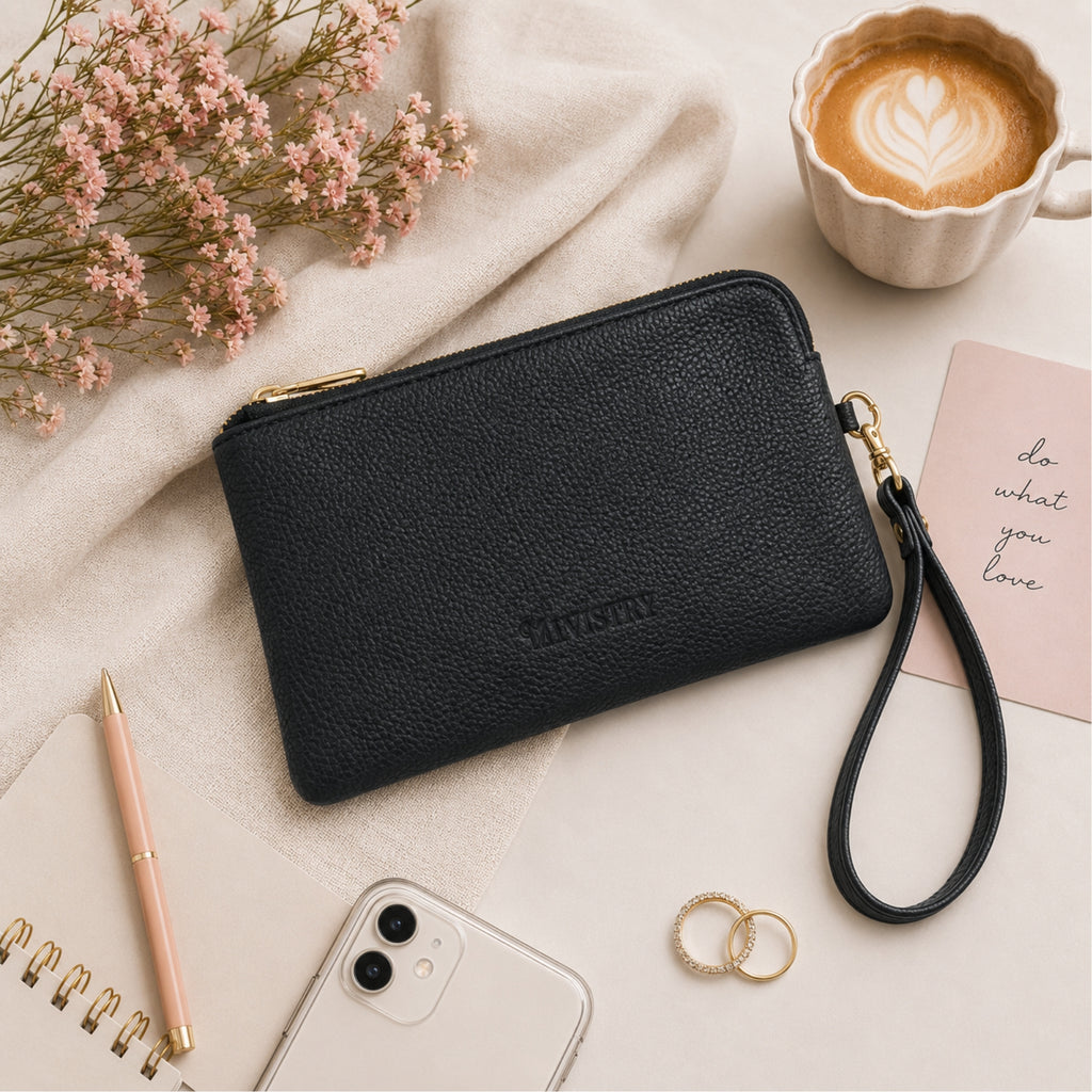 Rover Phone Wallet with Wrist Loop – Black