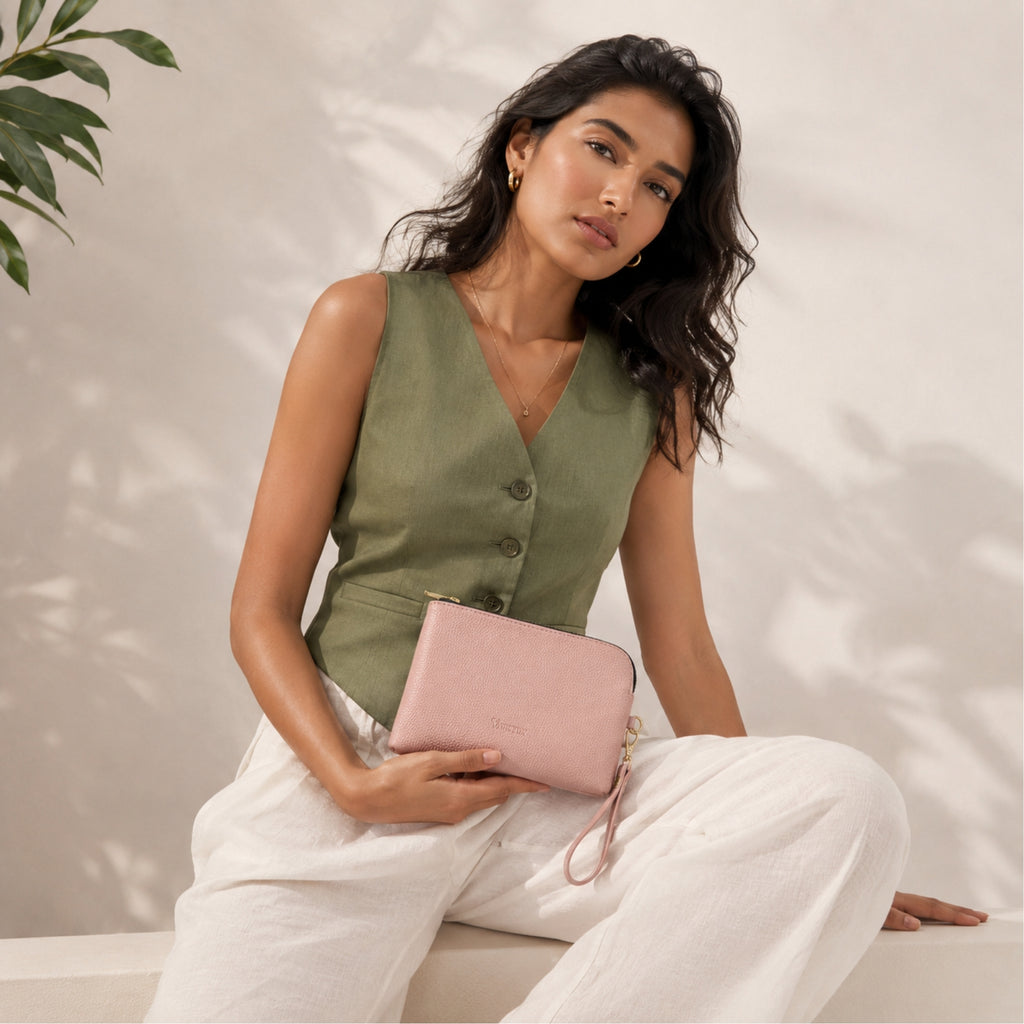Rover Phone Wallet with Wrist Loop – Rose Quartz