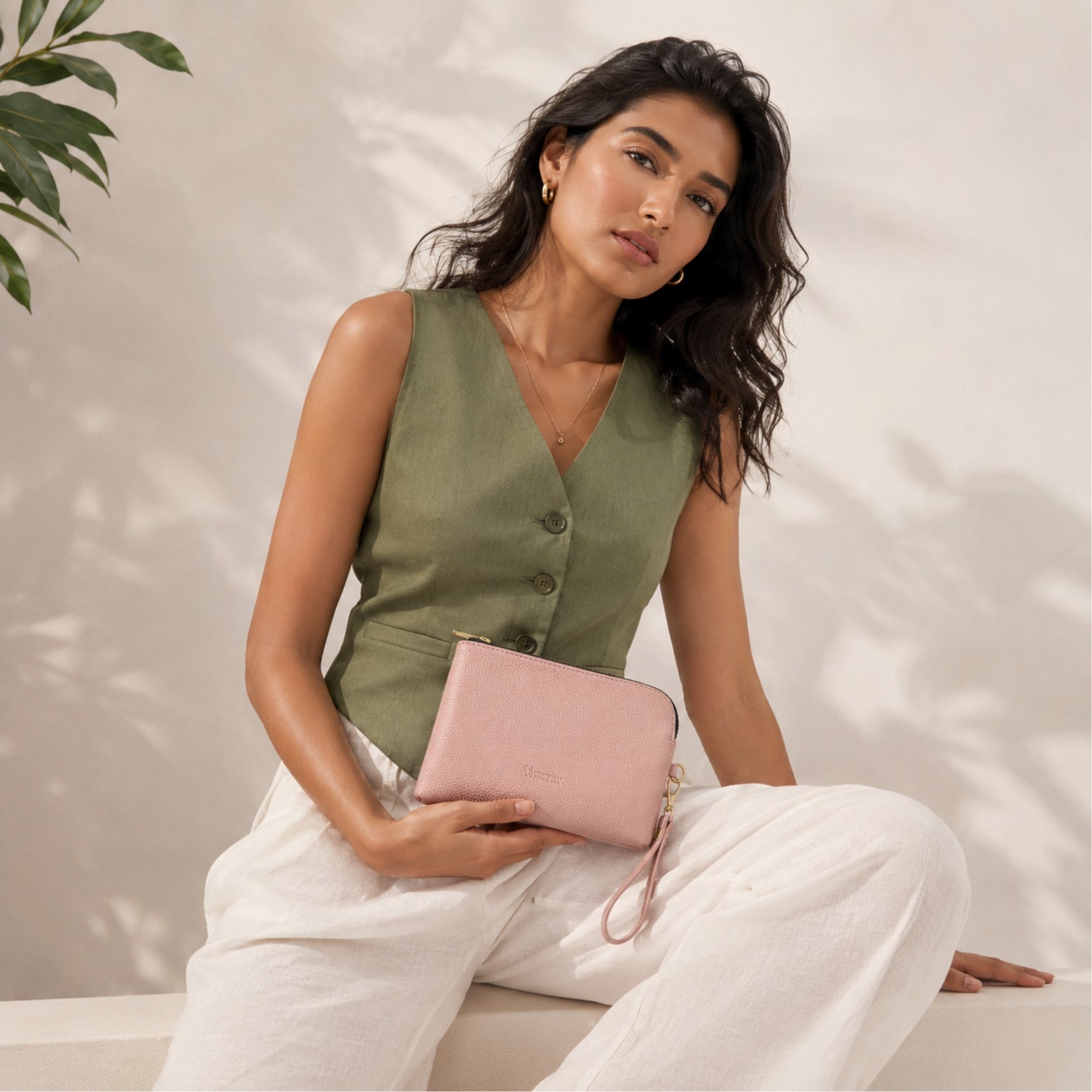 Rover Phone Wallet with Wrist Loop – Rose Quartz