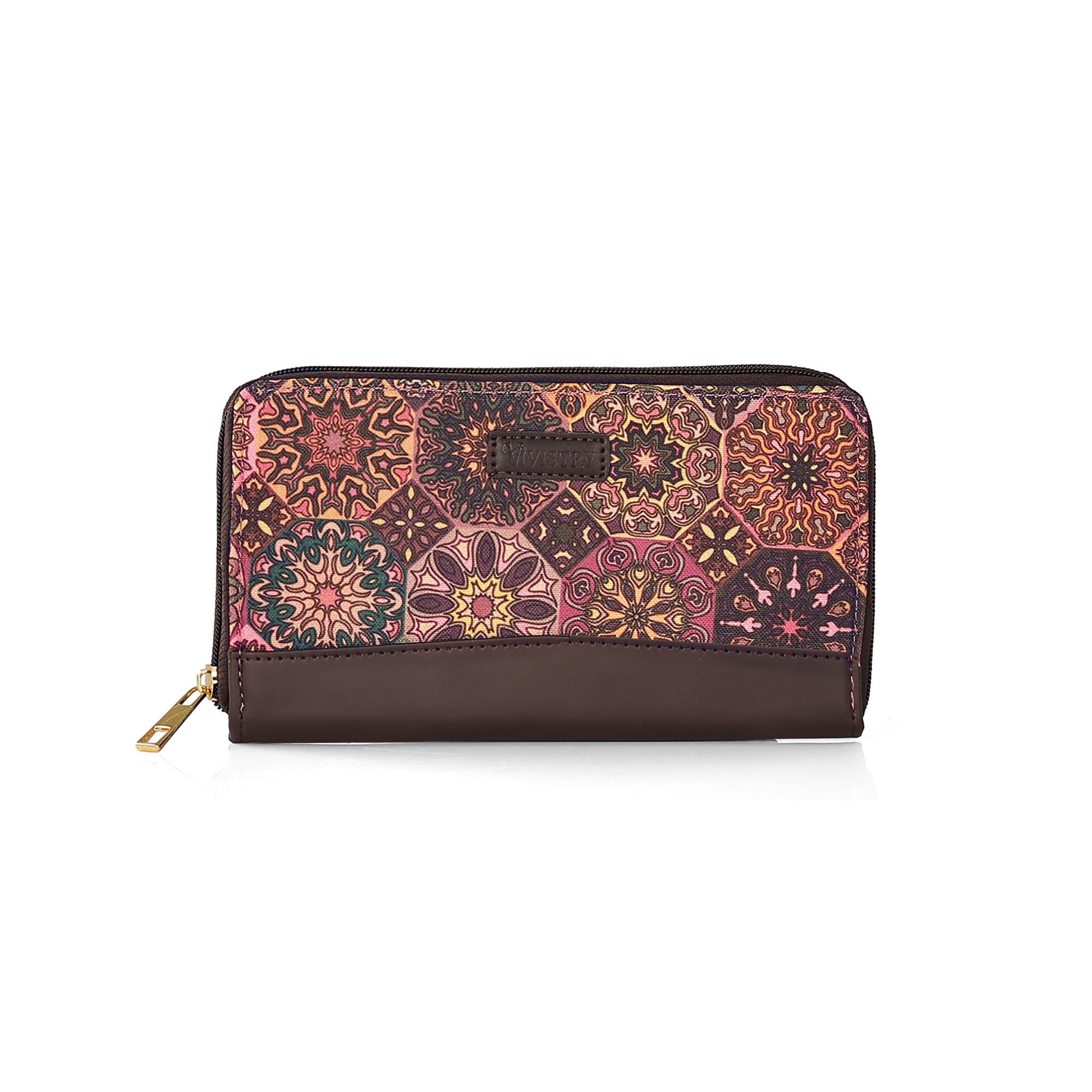 Plum Matrix Classic Zipper Wallet - Vivistry
