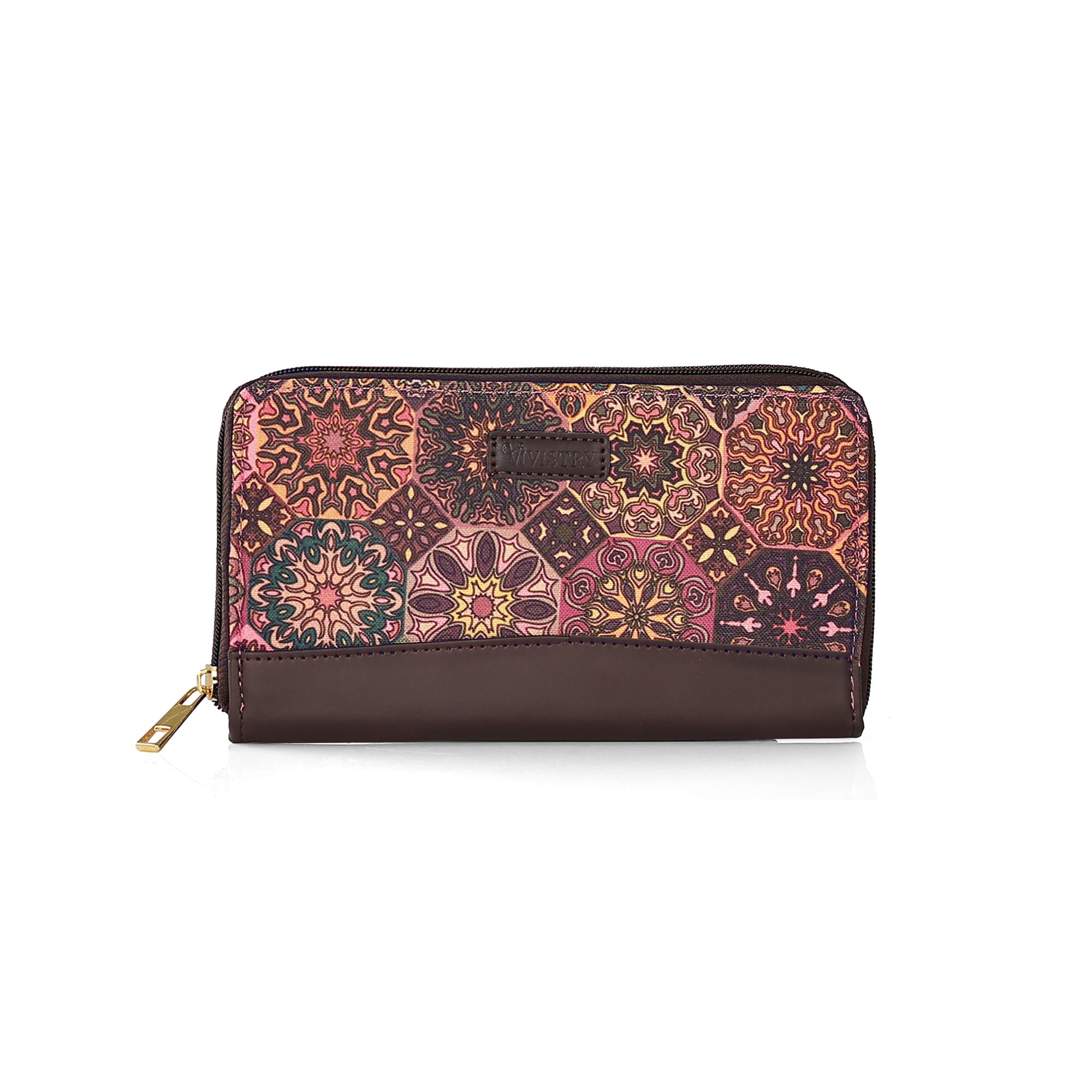Plum Matrix Classic Zipper Wallet - Vivistry