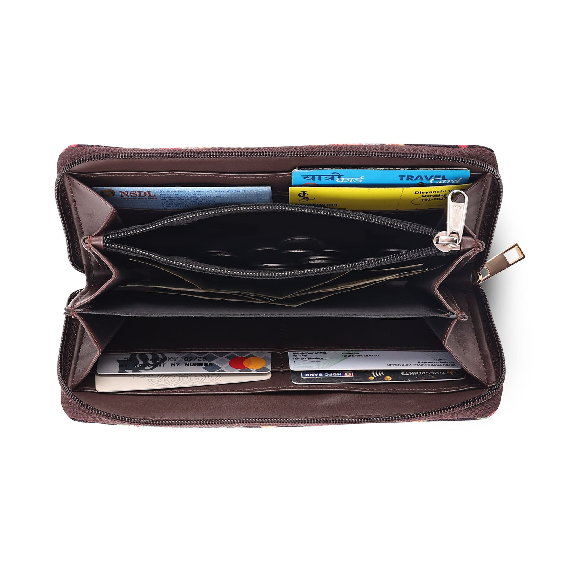 Plum Matrix Classic Zipper Wallet - Vivistry