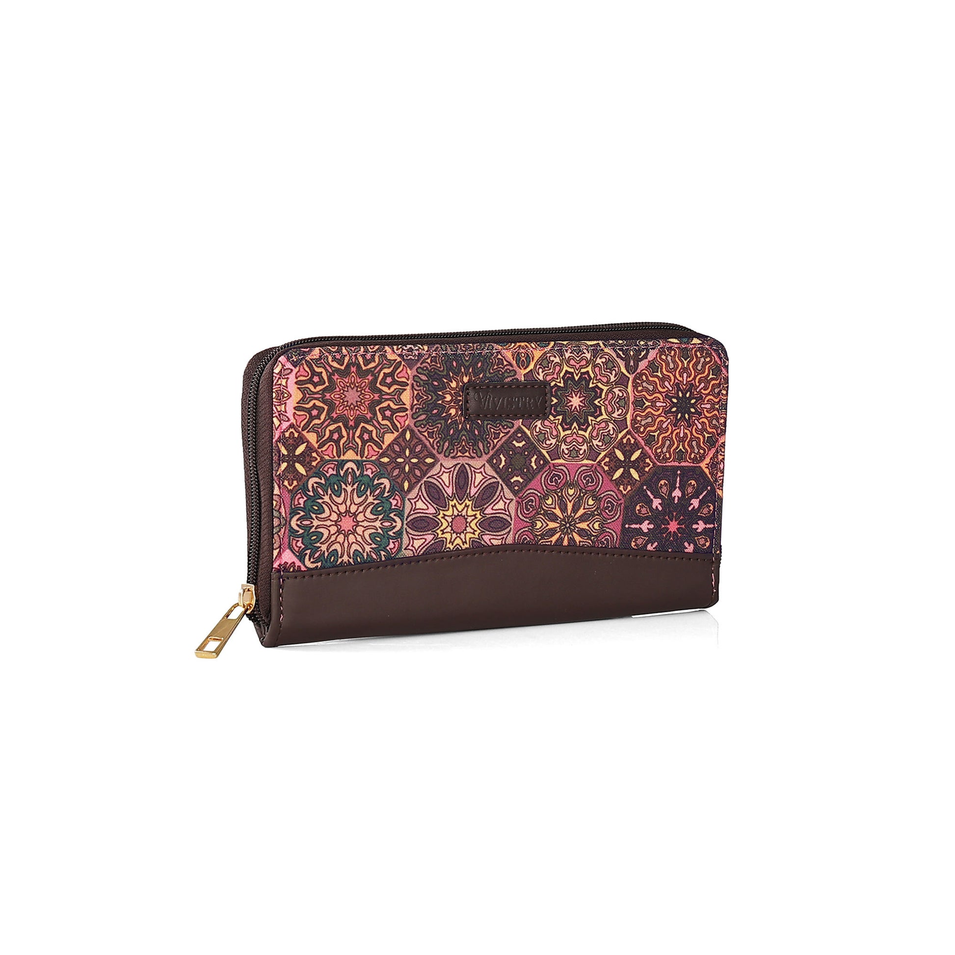 Plum Matrix Classic Zipper Wallet - Vivistry