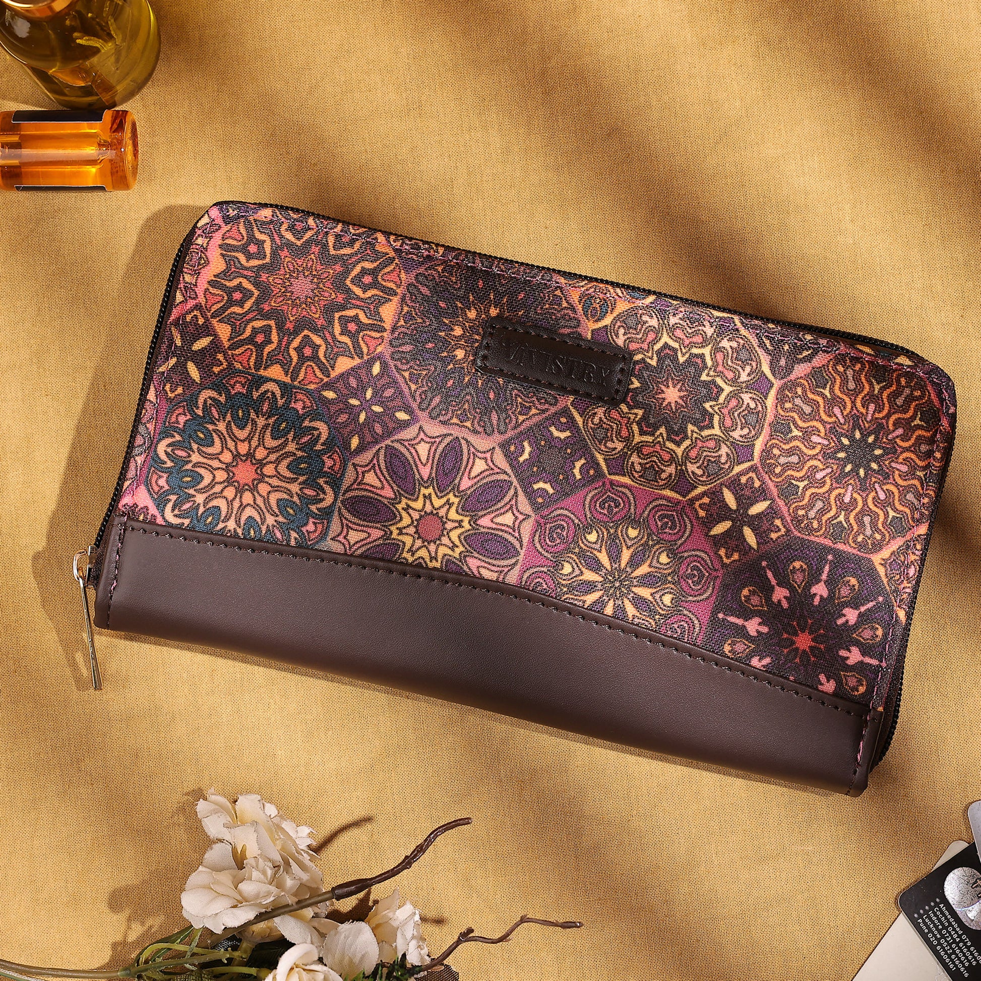 Plum Matrix Classic Zipper Wallet - Vivistry