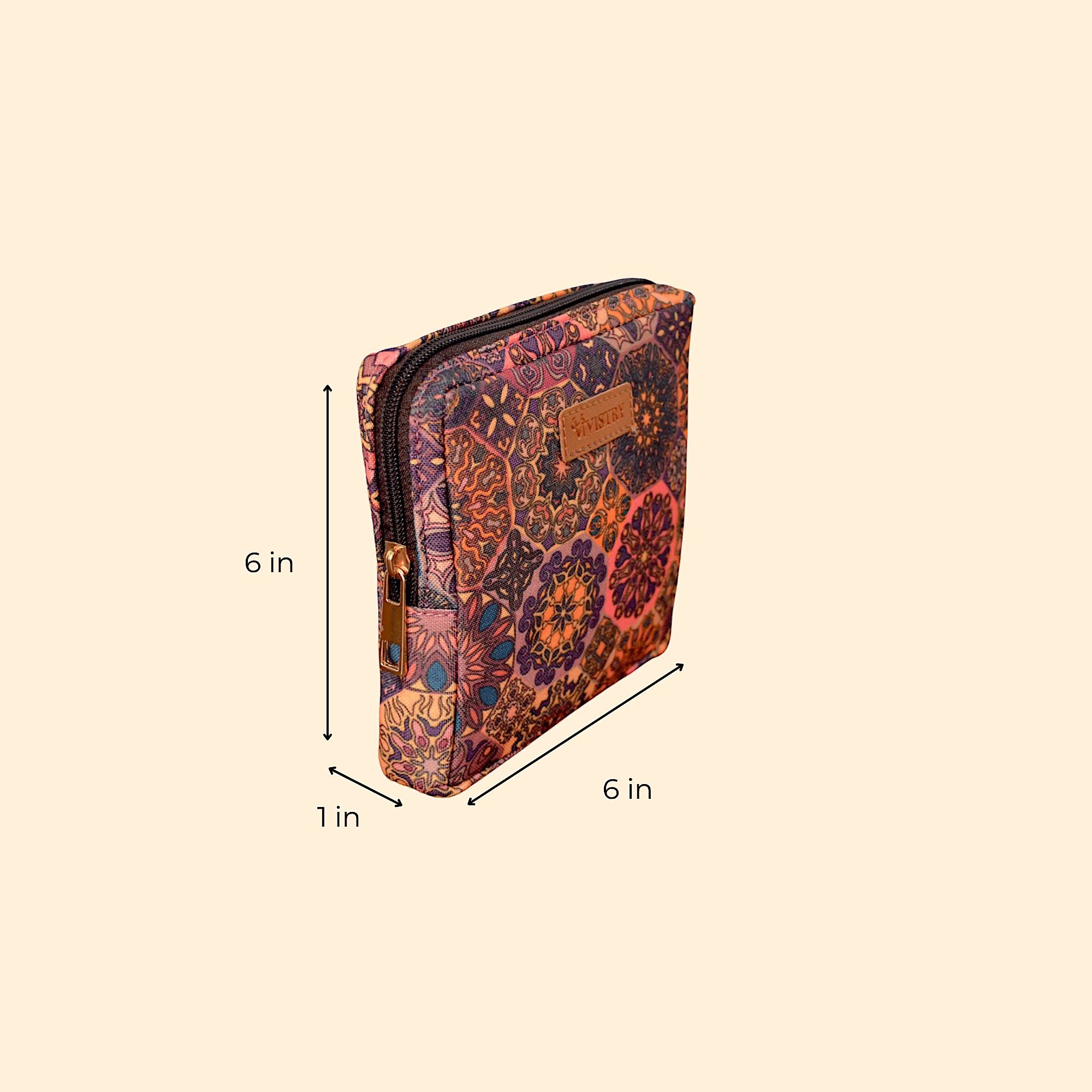 Plum Matrix Essentials Pouch with zipper