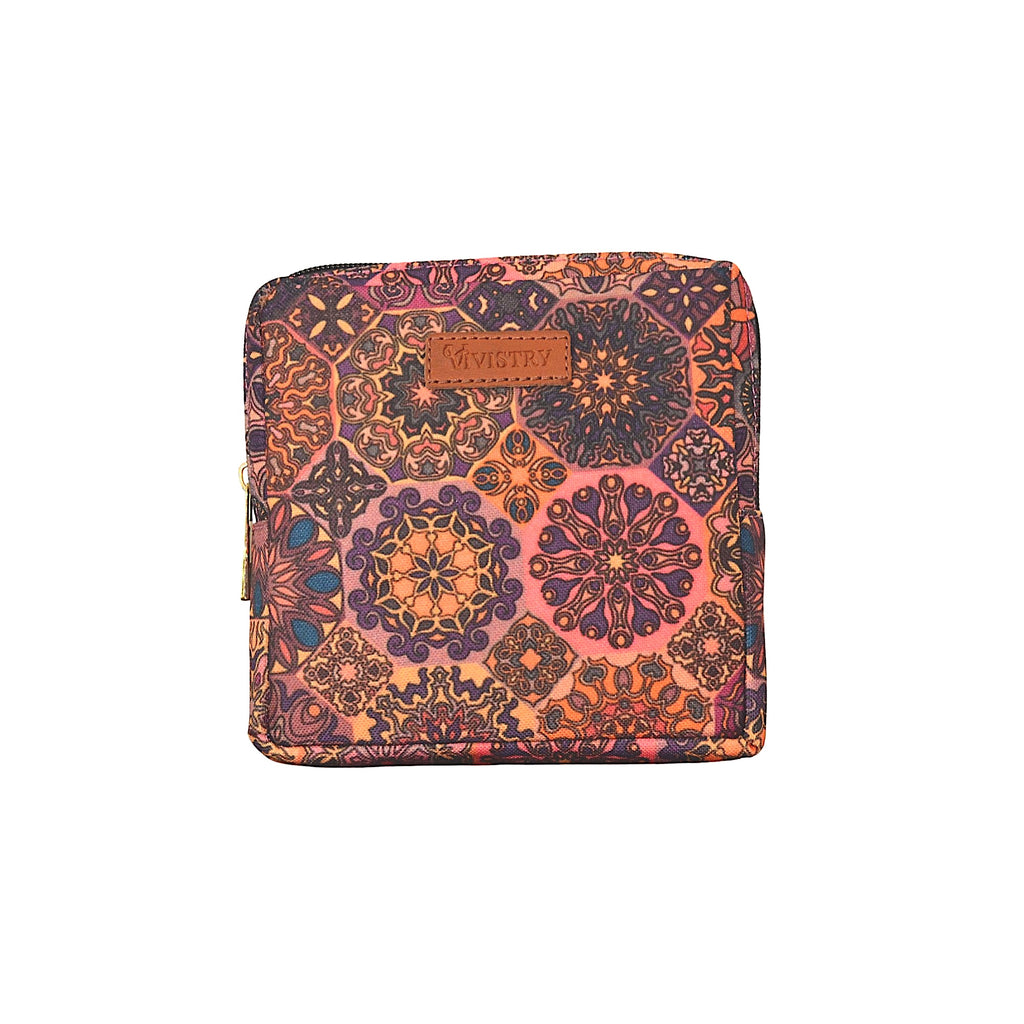 Plum Matrix Essentials Pouch with zipper