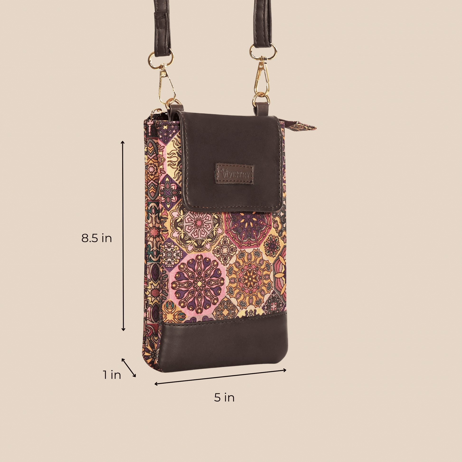 Plum Matrix Mobile Sling Bag - Vivistry