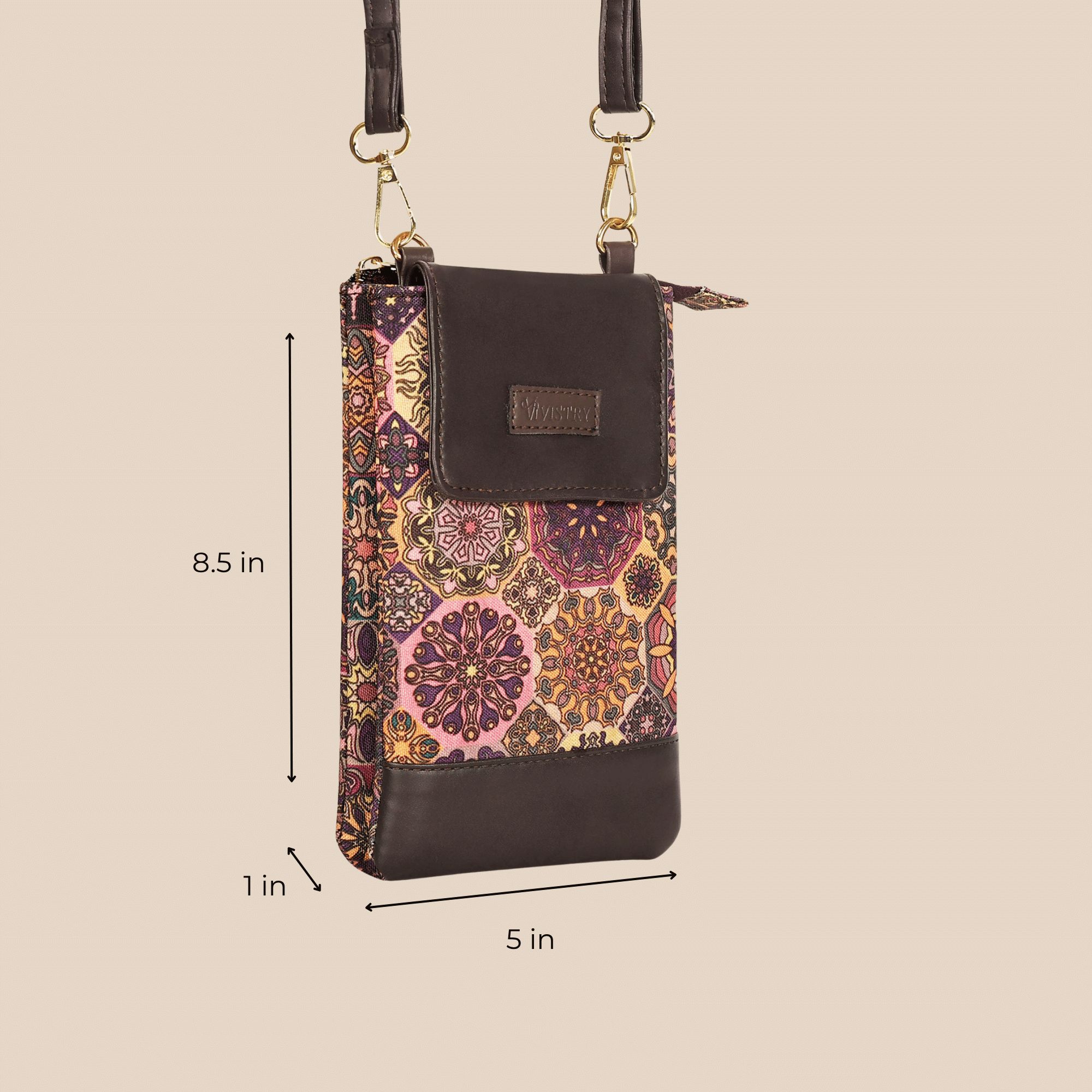 Plum Matrix Mobile Sling Bag - Vivistry