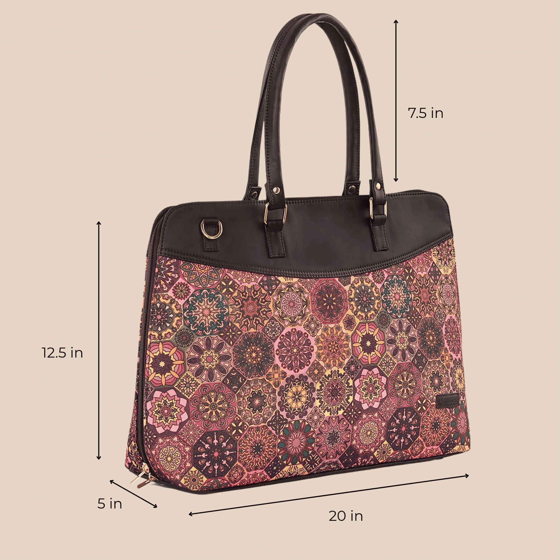 Plum Matrix Statement Laptop Bag - Vivistry