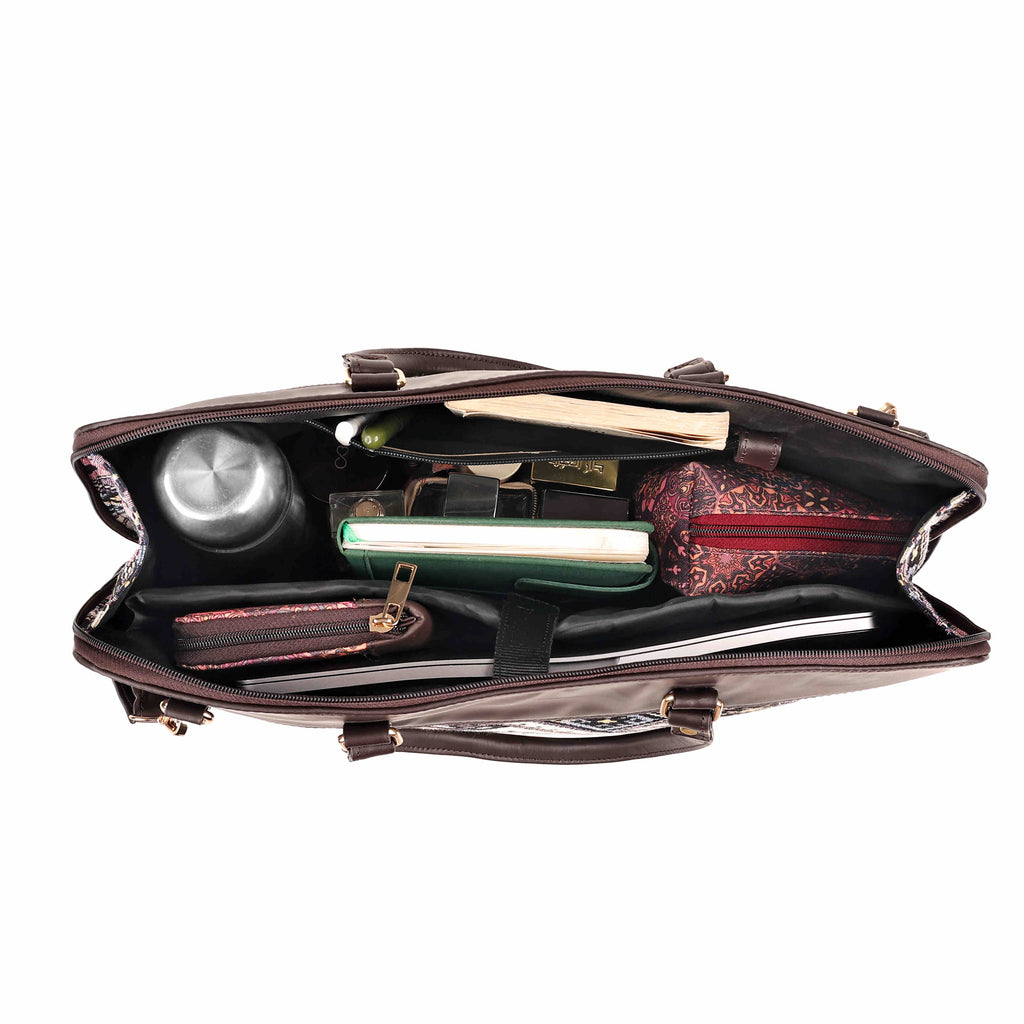 Plum Matrix Statement Laptop Bag - Vivistry