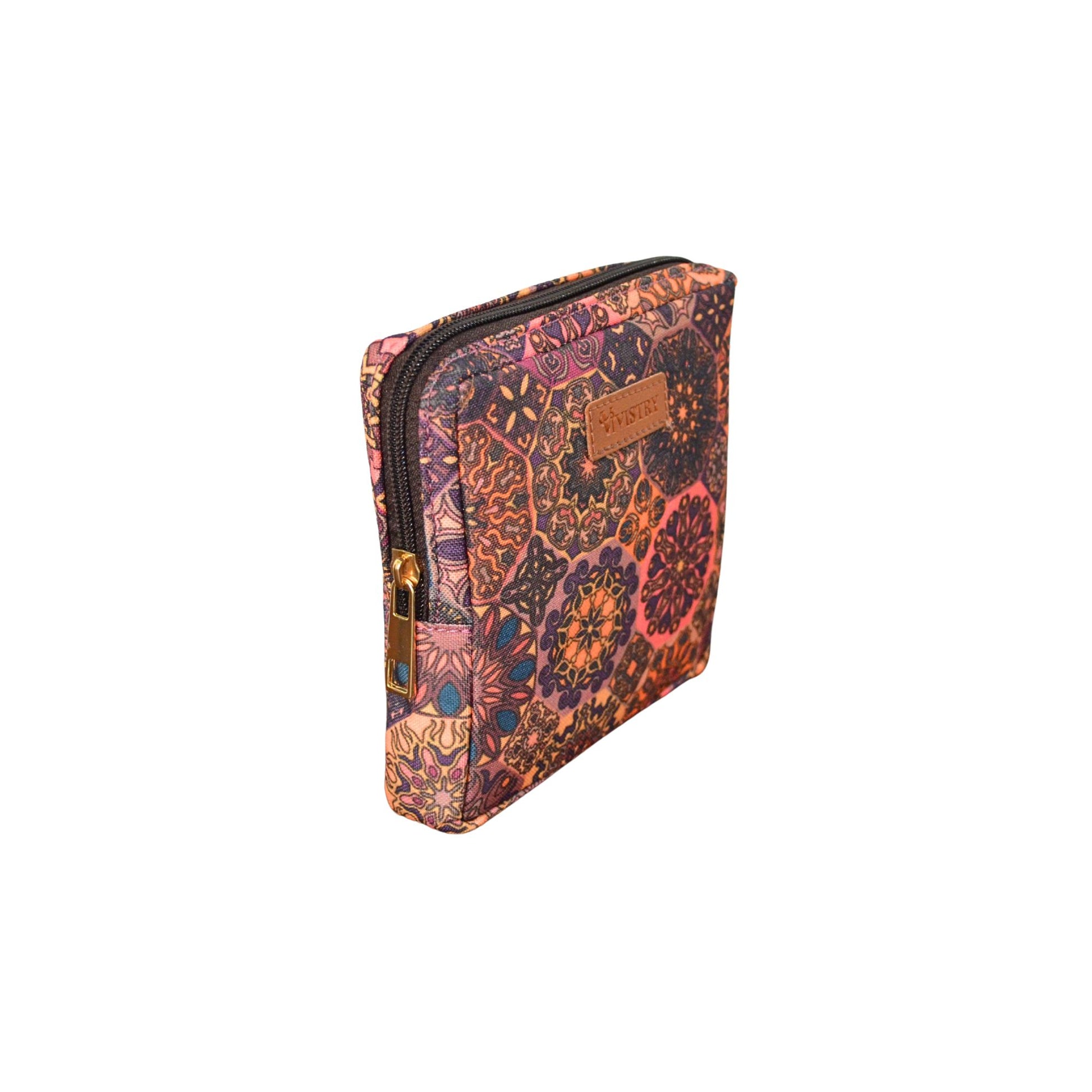 Plum Matrix Essentials Pouch with zipper - Vivistry