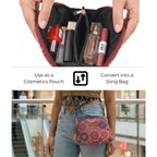 Plum Matrix Convertible Pouch Sling Bag