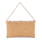 Rose Gleam Crystal Beaded Clutch Bag