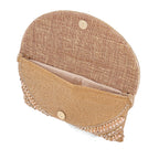 Rose Gleam Crystal Beaded Clutch Bag