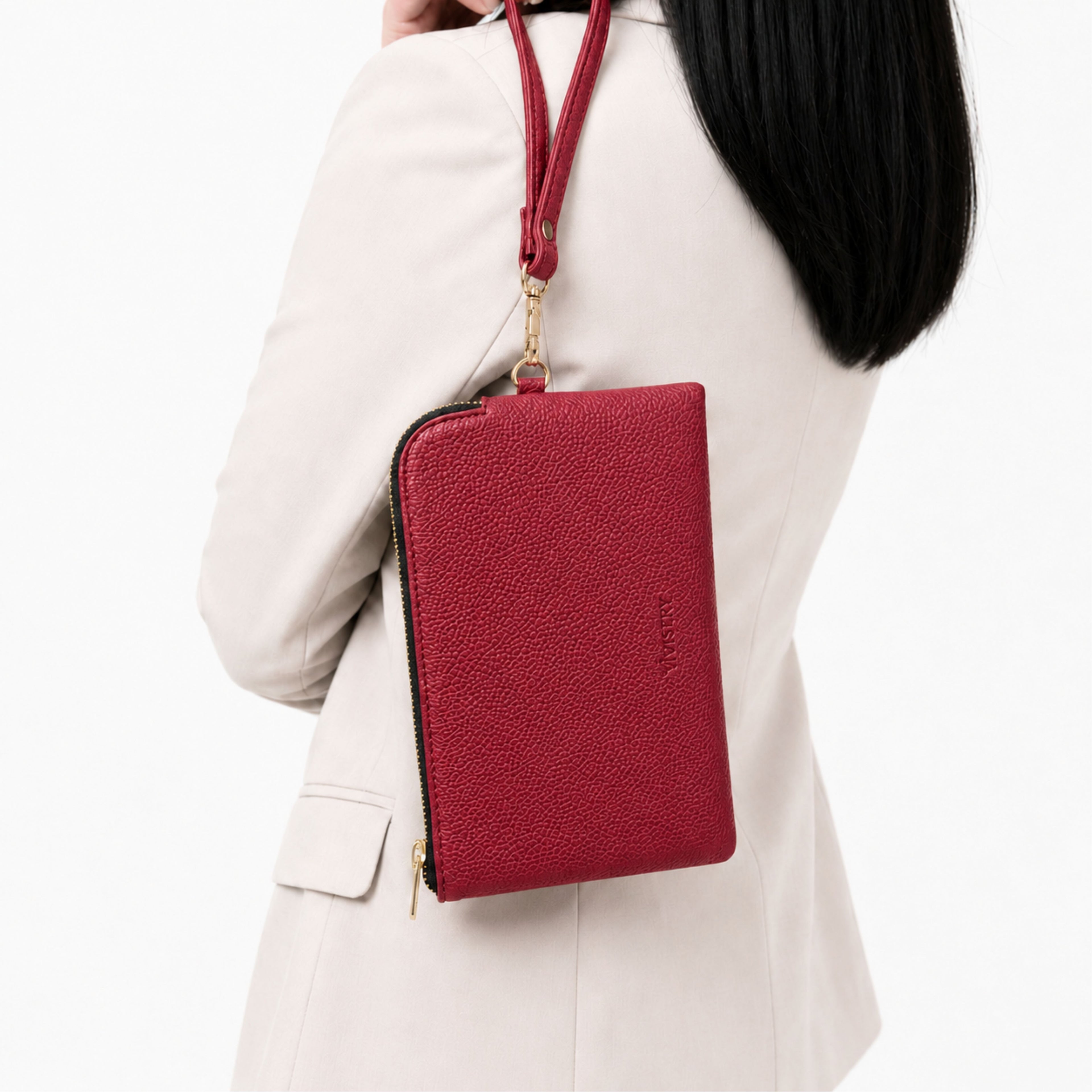 Rover Phone Wallet with Wrist Loop – Wine Berry
