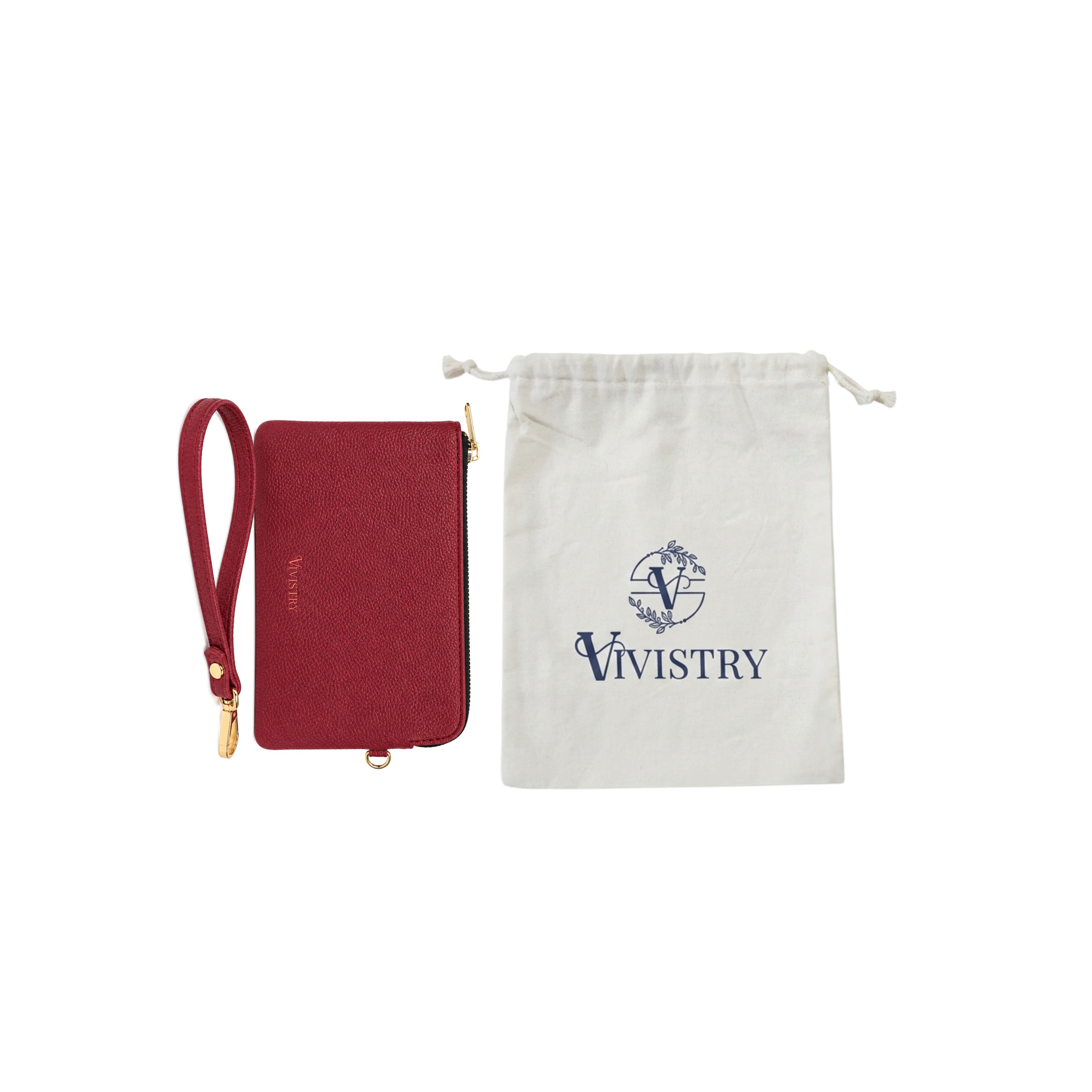 Rover Phone Wallet with Wrist Loop – Wine Berry