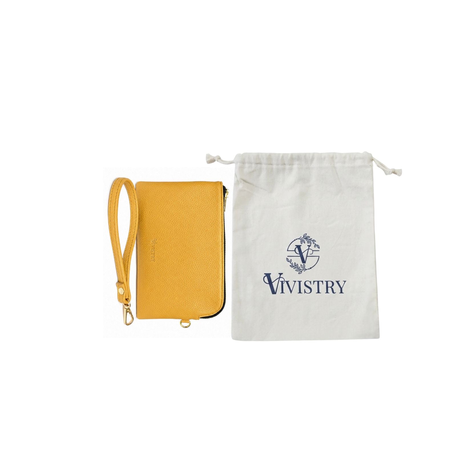 Rover Phone Wallet with Wrist Loop – Mustard Gold