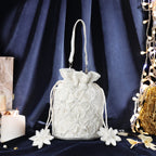 Royale Bloom Potli - White