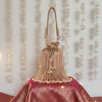 Sajawat Bucket Potli – Rose Gleam