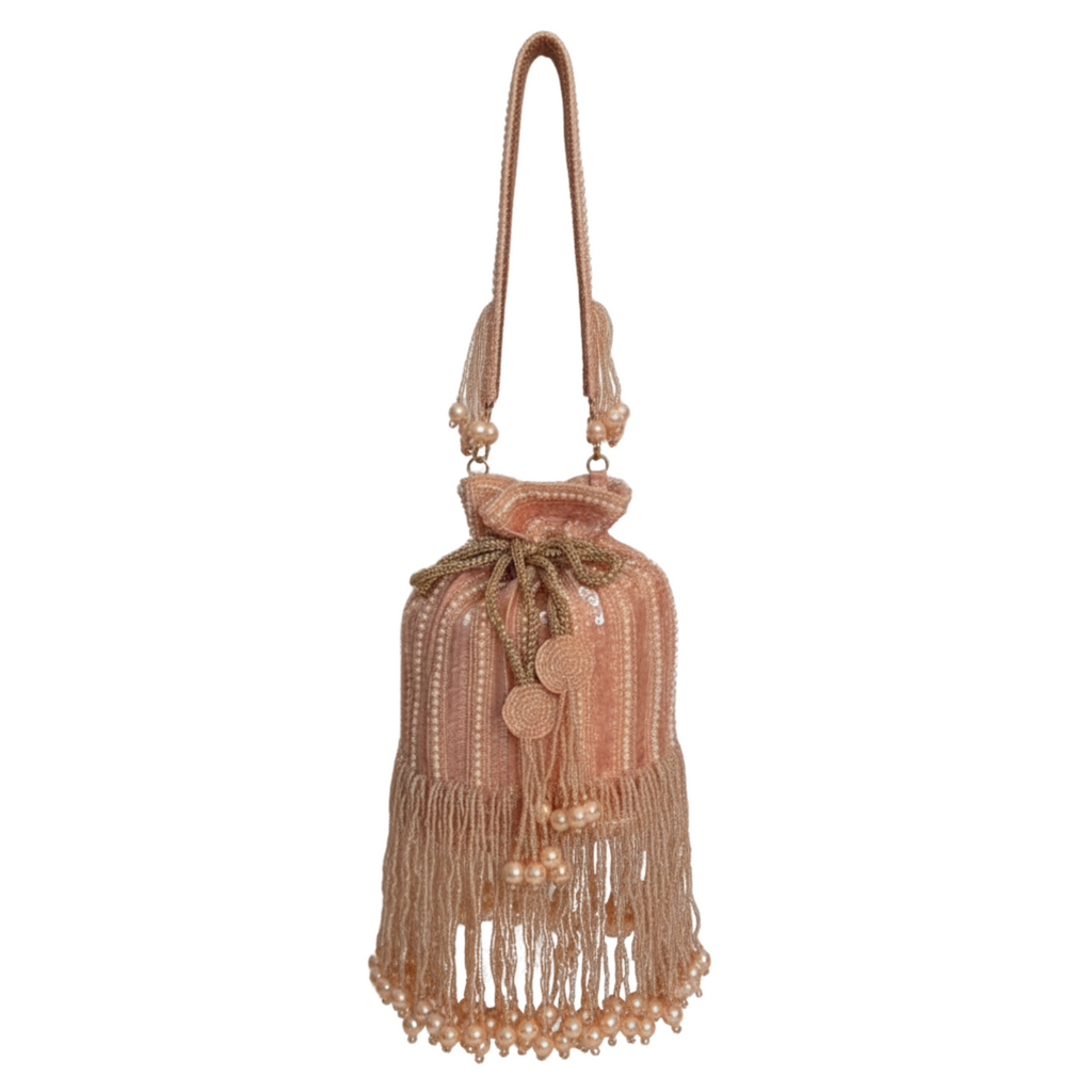 Sajawat Bucket Potli – Rose Gleam