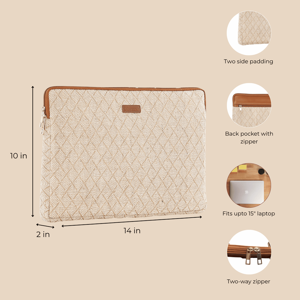 Sandy Whisper Laptop Sleeve - Vivistry