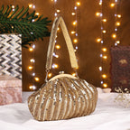 Sequin Bloom Clutch - Golden Mystique