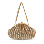 Sequin Bloom Clutch - Golden Mystique