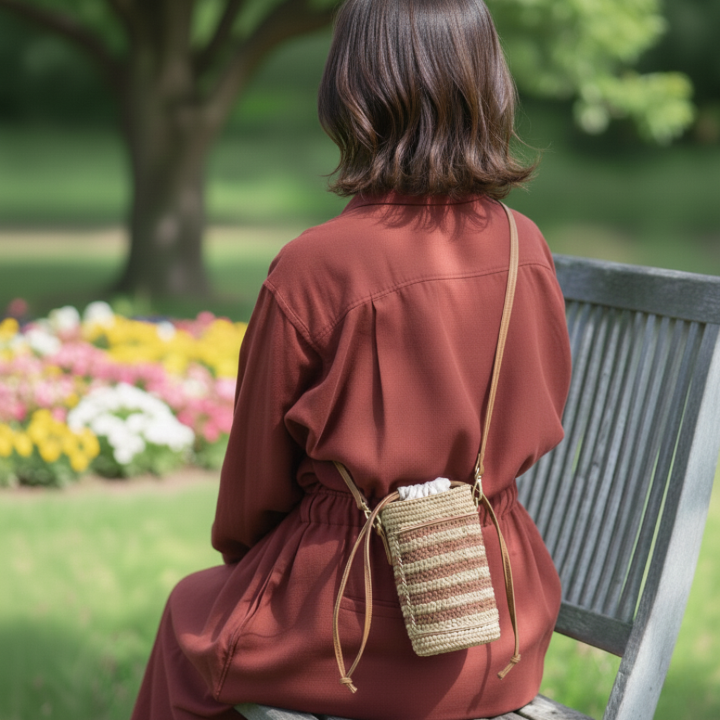 Urban Cross Mini Raffia Sling Bag - Vivistry